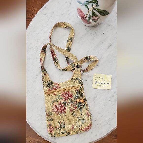 April Cornell For Isabella's Journey - Floral Tapestry Crossbody Bag - Picture 1 of 10